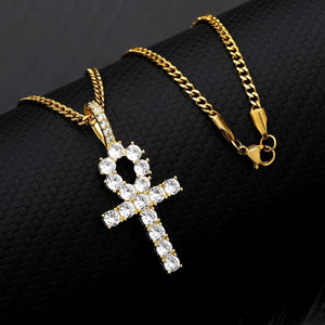 Large diamond Ankh Necklace